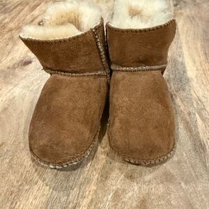 UGG Tan Shearling Baby Booties